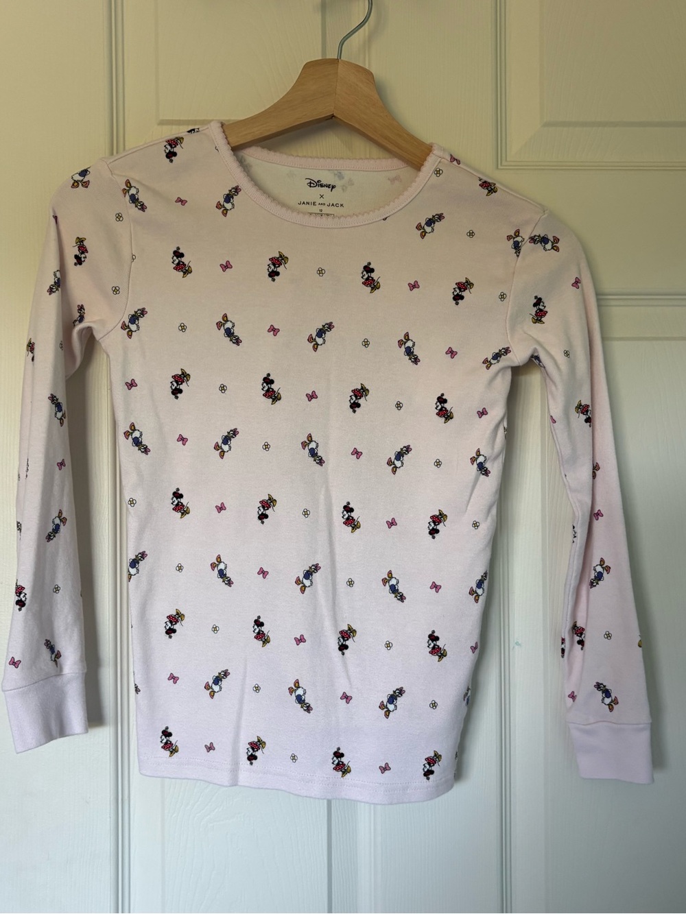 Janie and Jack Light Pink Minnie Mouse and Daisy Duck Long-Sleeve Pajama Set